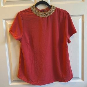 4/$20 Collared Chiffon Tee